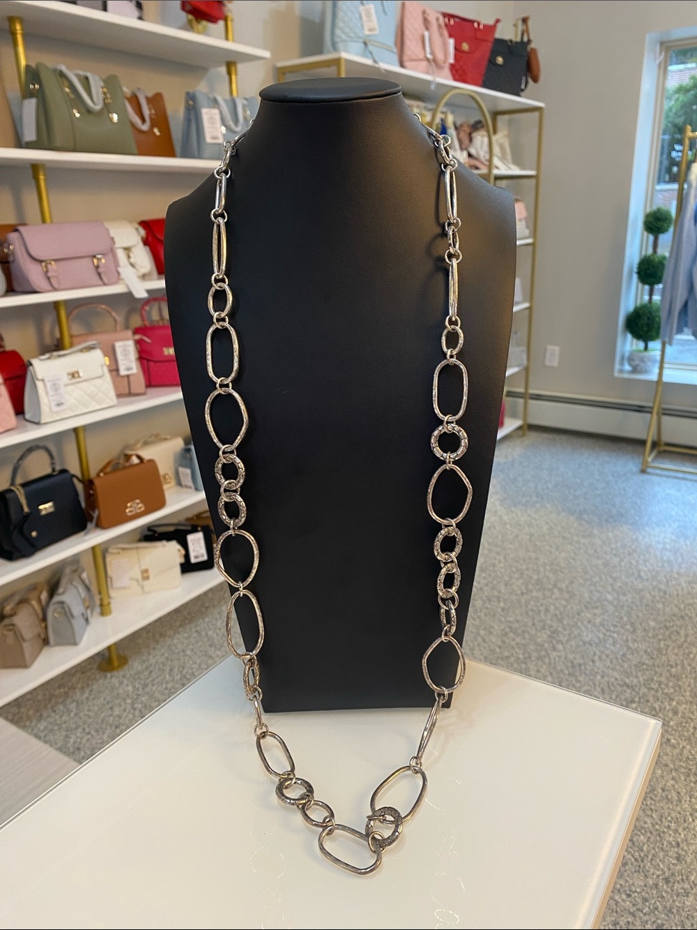 Brighton Silver-Tone Linked Chain Necklace - Elegant Women’s Jewelry